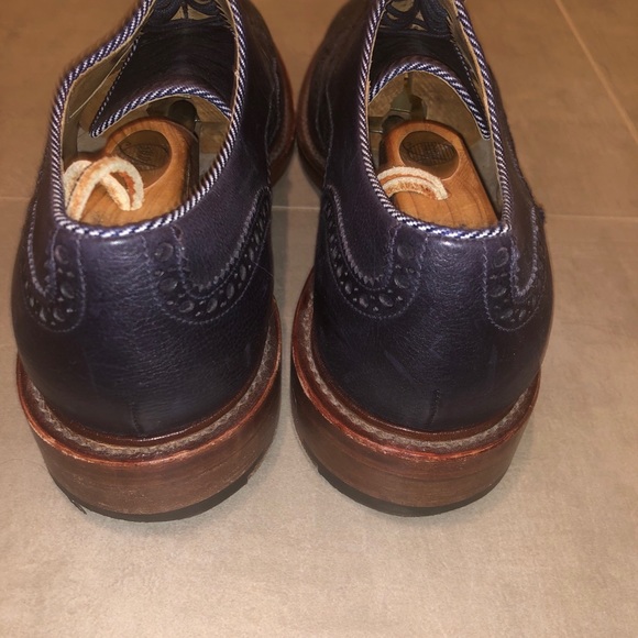 O’Keeffe Blue Leather Brogues - Picture 3 of 6